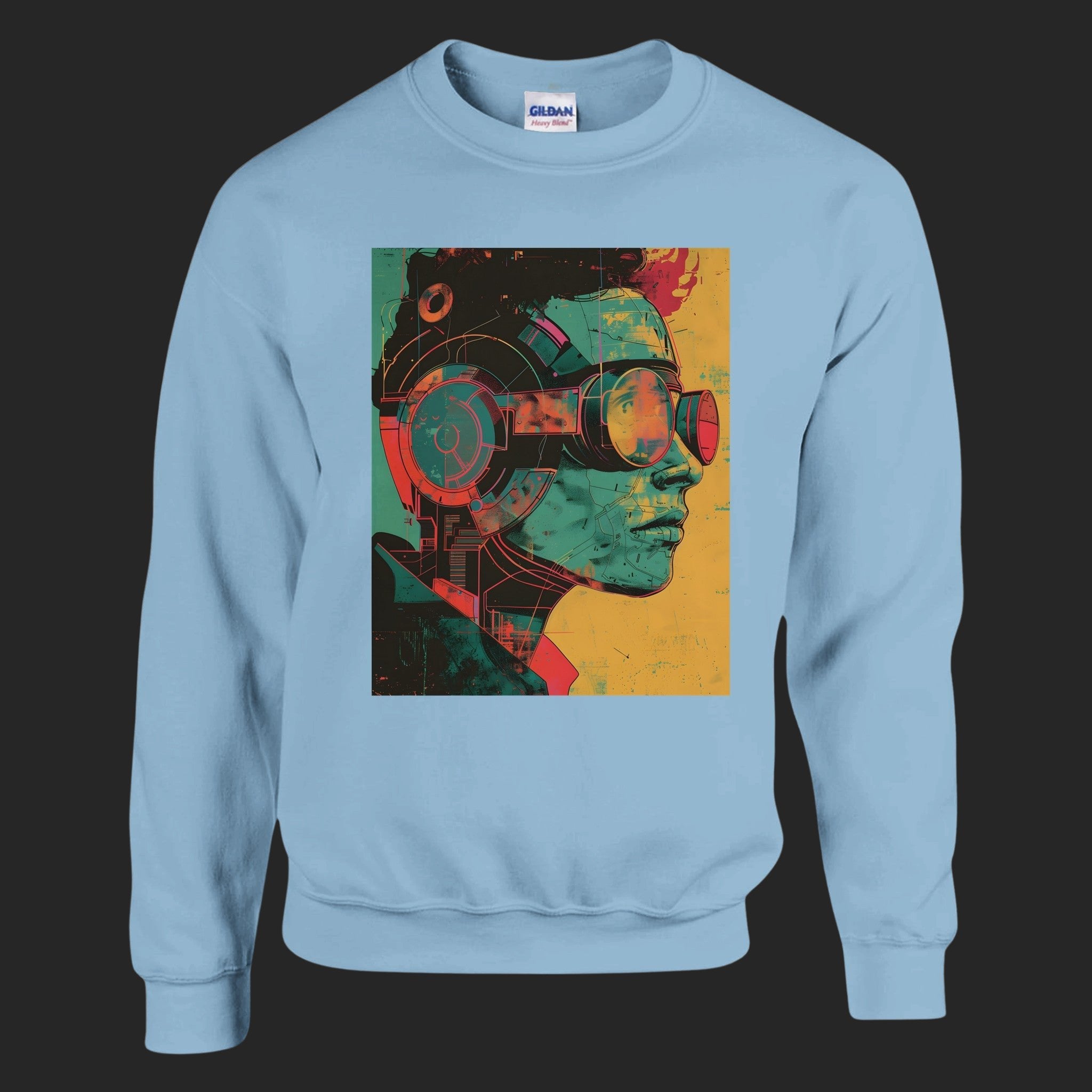 CréaCyborg 1 / sweatshirt Light Blue - CréaSimon