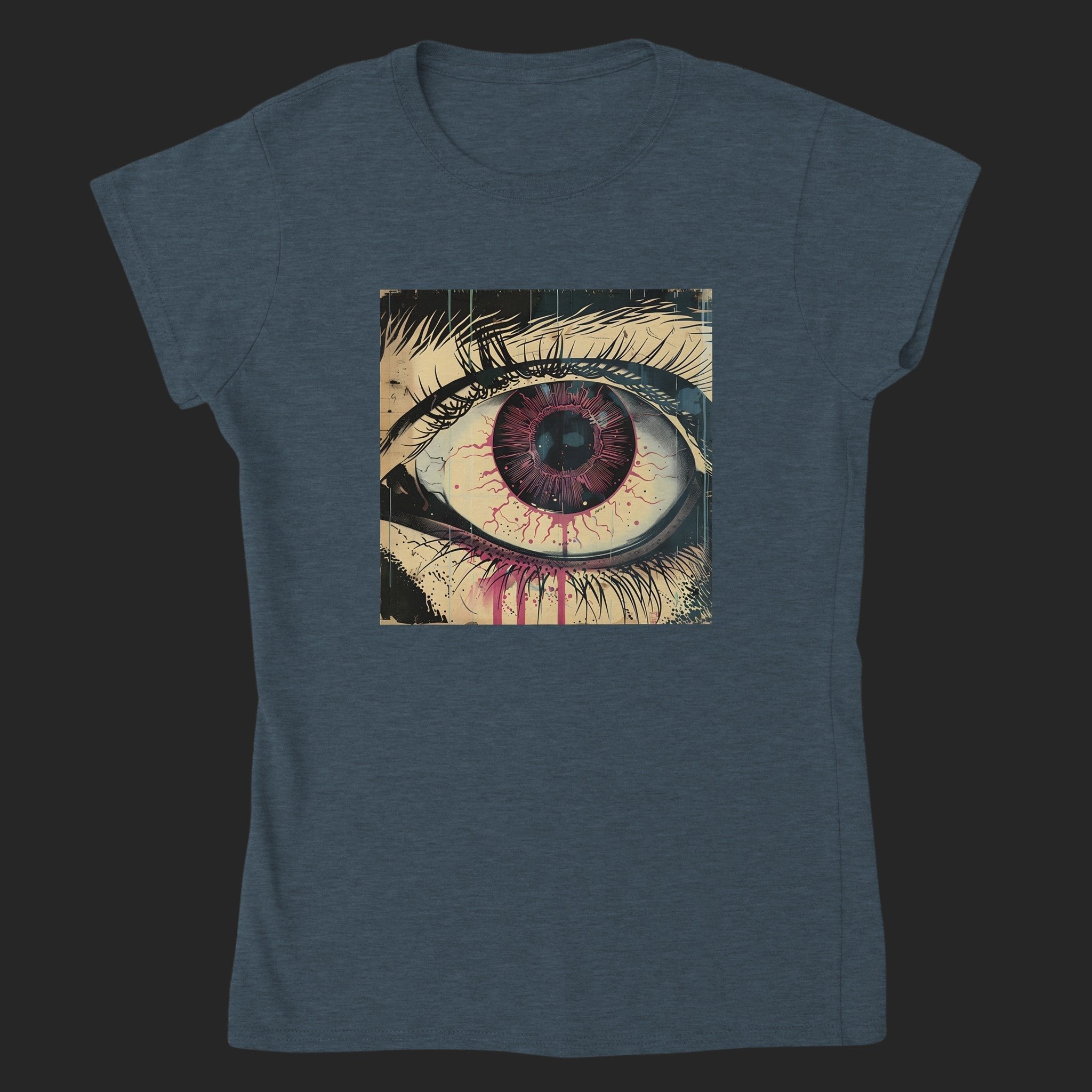 CréaŒil / t - shirt femme Dark Heather - CréaSimon